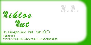 miklos mut business card